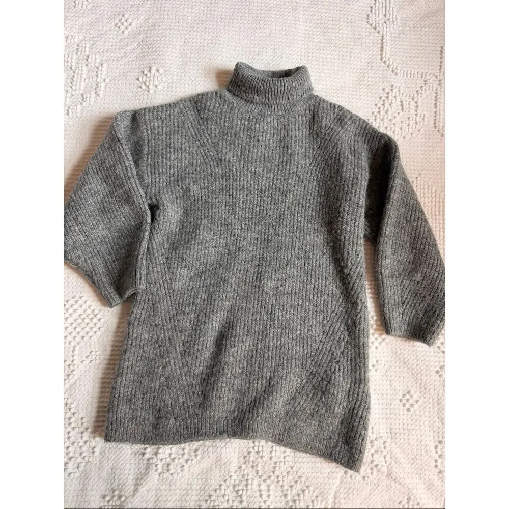 Zara‎ Kids Gray Turtleneck Sweater Dress 2T/3T
